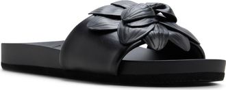 Roxy Flower Girl Slide Sandal in Black at Nordstrom Rack, Size 10