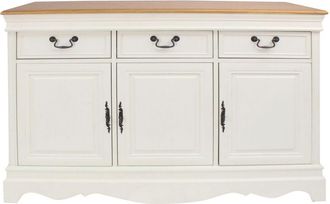 Maisons du monde Aparador con 3 puertas y 3 cajones crema