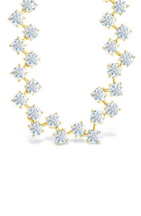 Sterling Forever Carson Cubic Zirconia Choker Necklace in Gold at Nordstrom