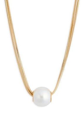 Nordstrom Rack Two Layer Chain Necklace in White- Gold at Nordstrom Rack