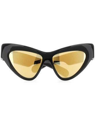 Gucci Occhiali da sole con logo - Nero