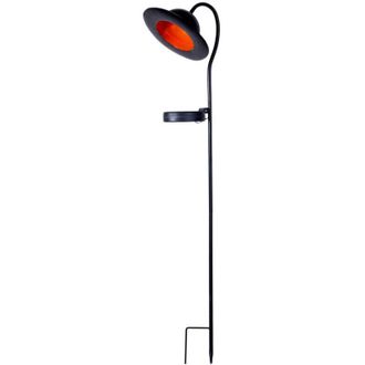 N&auml;ve Naeve Bowler L&aacute;mpara Led Solar Para Exteriores Con Punta Negra, Sensor De Amanecer A Anochecer, 3800-4200 K, Ip44