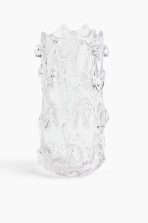 H&M Grosse Vase aus strukturiertem Glas - Weiss