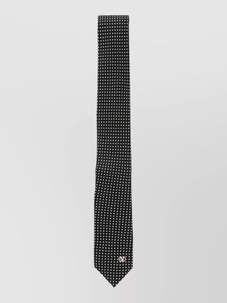 Valentino Garavani wide tie yarn dyed polka dot pattern