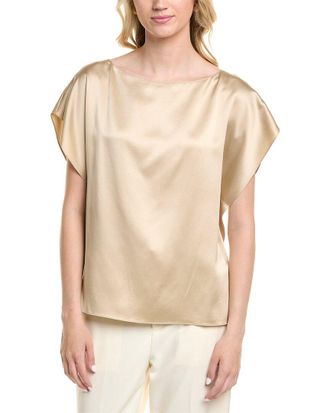 Lafayette 148 New York Pinned Waist Blouse