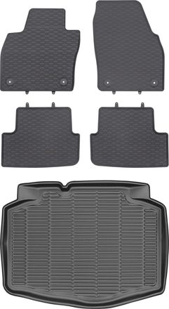 OEM Juego De Alfombrillas De Goma Para Coche Y Alfombrilla Para Maletero Del Seat Ibiza V Hatchback De 2017