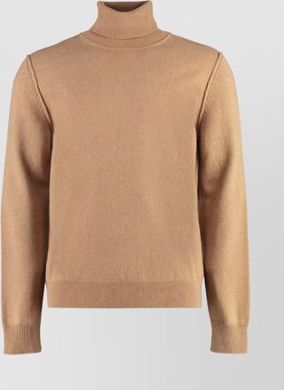 Maison Margiela ribbed cashmere turtleneck sweater with long sleeves
