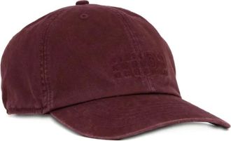 Maison Margiela Cappello da baseball in cotone - Rosso