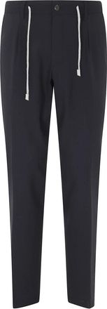 Eleventy Jogger Broek - Heren - Chinos - Blauw - W32 - Wol - Broeken