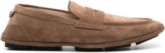 Dolce & Gabbana Suede Loafers - Heren - Loafers - Bruin - 40 EU - Leer - Schoenen