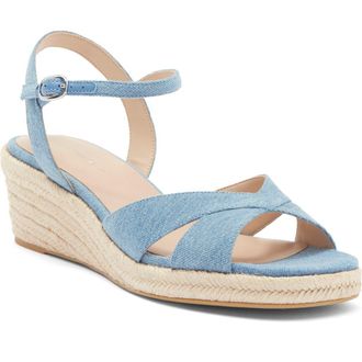 Stuart Weitzman Miami Espadrille Wedge Sandal in Mid Blue at Nordstrom Rack, Size 10.5