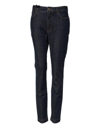 Dolce & Gabbana Womens Dark Wash Denim Jeans - Dark Blue Cotton - Size EU 38 (Womens)