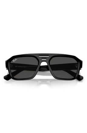 Ray-Ban Corrigan Irregular 54mm Rectangular Sunglasses in Dark Grey at Nordstrom