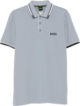 HUGO BOSS Logo-print Tipped Polo Shirt