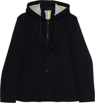 Manuel Ritz Blazer monopetto con cappuccio - Nero
