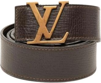 Louis Vuitton Pre-owned Vintage Leather Belt - Dames - Vintage Accessoires - Bruin - ONE Size - Leer - Vintage
