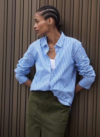 Baukjen Womens Rishma Organic Shirt - Blue - Size 18 UK