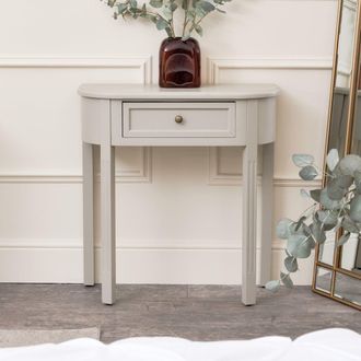 Melody Maison Grey Half Moon Table - Daventry Taupe-Grey Range in Taupe