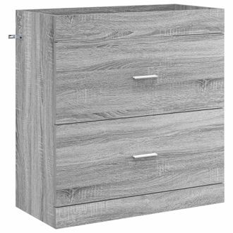vidaXL Gabinete De Ba&ntilde;o Debajo Del Lavabo Sonoma Gris Vidaxl