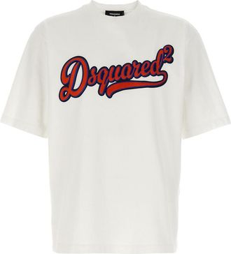 Dsquared2 White Sponge Patch T-shirt