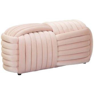 Dmora Dmora - Mesa Calcea, Banco Multiusos, Asiento De Invitados, Cofre Multifuncional, 90x45 H45 Cm, Rosa