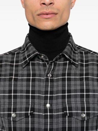 Tom Ford Cotton Check Shirt - Grey