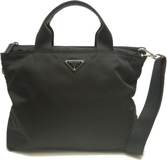 Prada Nero Nylon Tote Bag (Pre-Owned)