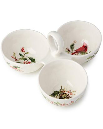 Certified International Holly & Vines 3-Section Server