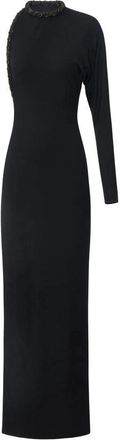 Elisabetta Franchi Kleedjes, Dames, Zwart, XL, Red Carpet Jurk