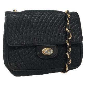 Bally Tweedehands leren schoudertassen - Dames - Pre-owned - Zwart - Maat: ONE Size Leer