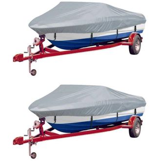 vidaXL Cubierta Para Barco 2 Unidades Gris 610-671x254 Cm Vidaxl
