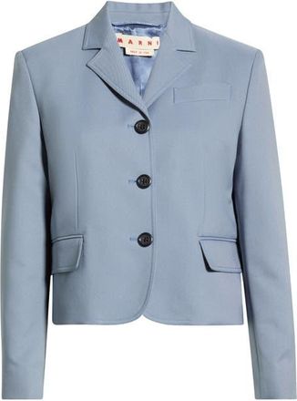 Marni Structured Twill Jacket in 00B36 Shadow at Nordstrom, Size 44