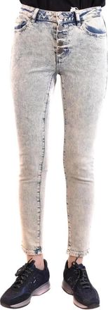 Michael Kors Denim Jeans met Knoopsluiting - Dames - Skinny Jeans - Blauw - XS - Denim - Jeans