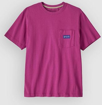 Patagonia Mw Hut Tripper Label Pocket T-Shirt pink