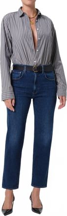 Citizens Of Humanity Delfina High Rise Straight Leg Jeans In Pierre