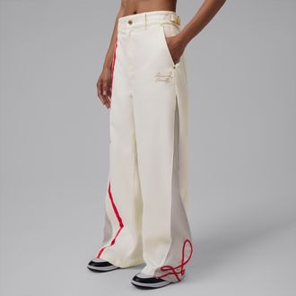 Nike Jordan Womens Jordan Flight x Howard University Barrel Pants in White | IR0222-133