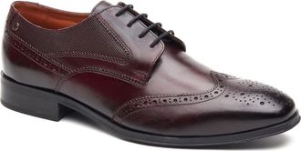 Base London Steeple Brogue Leer Heren Burnt Brown Brogues Schoenen