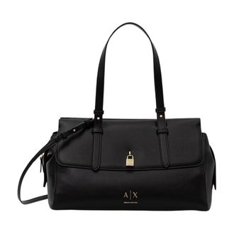 A|X Armani Exchange Shopper Bag - Dames - Tassen - Zwart - Maat: ONE Size Poliester