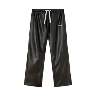 Palm Angels Heren, Broeken, Zwart, Maat: XL Leer