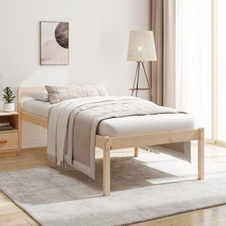vidaXL Letto per Anziani 90x190 cm Single in Legno Massello di Pino vidaXL