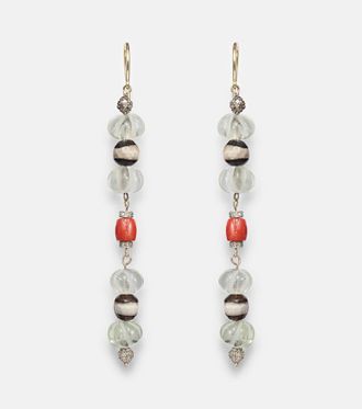 Ileana Makri Orecchini in oro 9kt (375/1000) e argento sterling (925) con pietre preziose