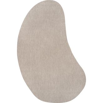 Jonathan Y Designs Evan Modern Rustic Organic Curve Indoor/Outdoor Shaped Area Rug in Beige at Nordstrom, Size 8Ft 0In X 10Ft 0In