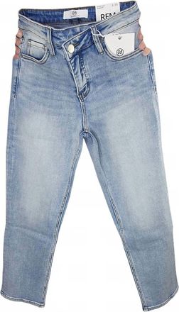 YMI Womens Rfm Dylan Tummy Control Straight Leg Jean Cross Front In Blue