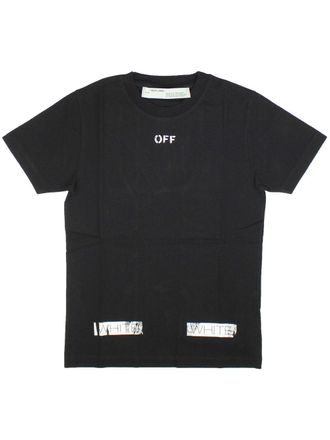 Off-white Diag-stripe cotton T-shirt - Black