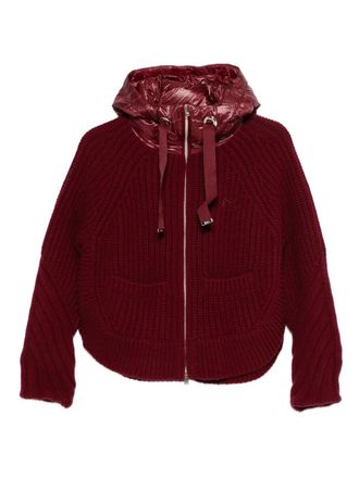 Herno ribbed hooded jacket - Red