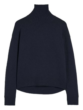 Jil Sander high-neck jumper - women - Cashmere/Cotton/Fabric - 32 - Blue