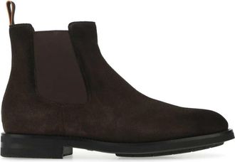 Santoni Suede Chelsea Boot - Heren - Chelseaboots - Bruin - 43 EU - Su&egrave;de - Schoenen