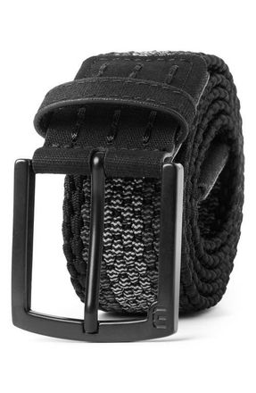 Travis Mathew In the Clear Woven Elastic Belt in Black at Nordstrom, Size X-Large