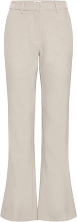 Ichi Wijde Broeken - Dames - Wijde Broeken - Beige - M - Broeken