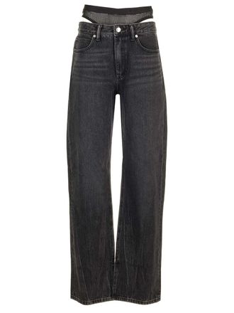 Alexander Wang Straight Leg Jeans Grey-Donna